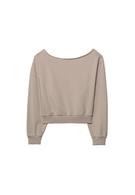 Yıkanmış görünümlü kısa sweatshirt - Görsel 11