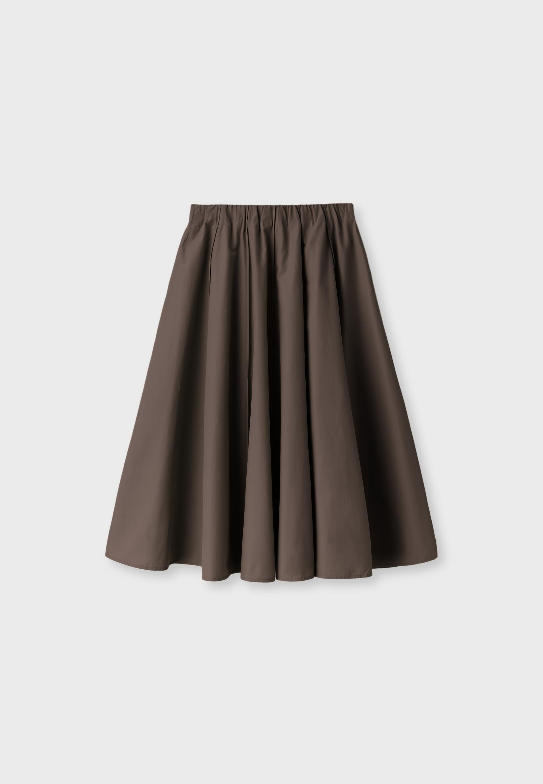 Poplin seam skirt — Brown