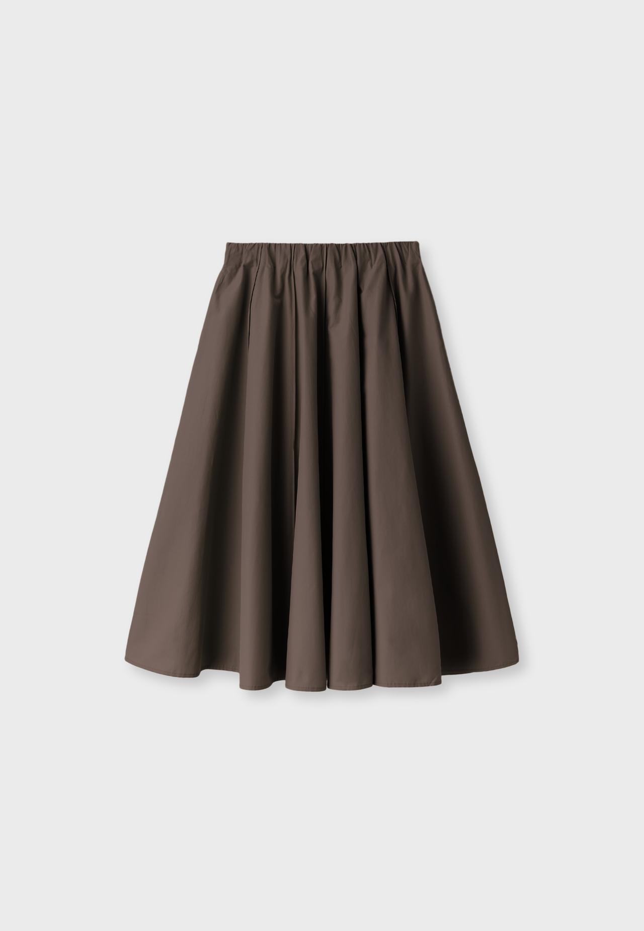 Poplin seam skirt — Brown