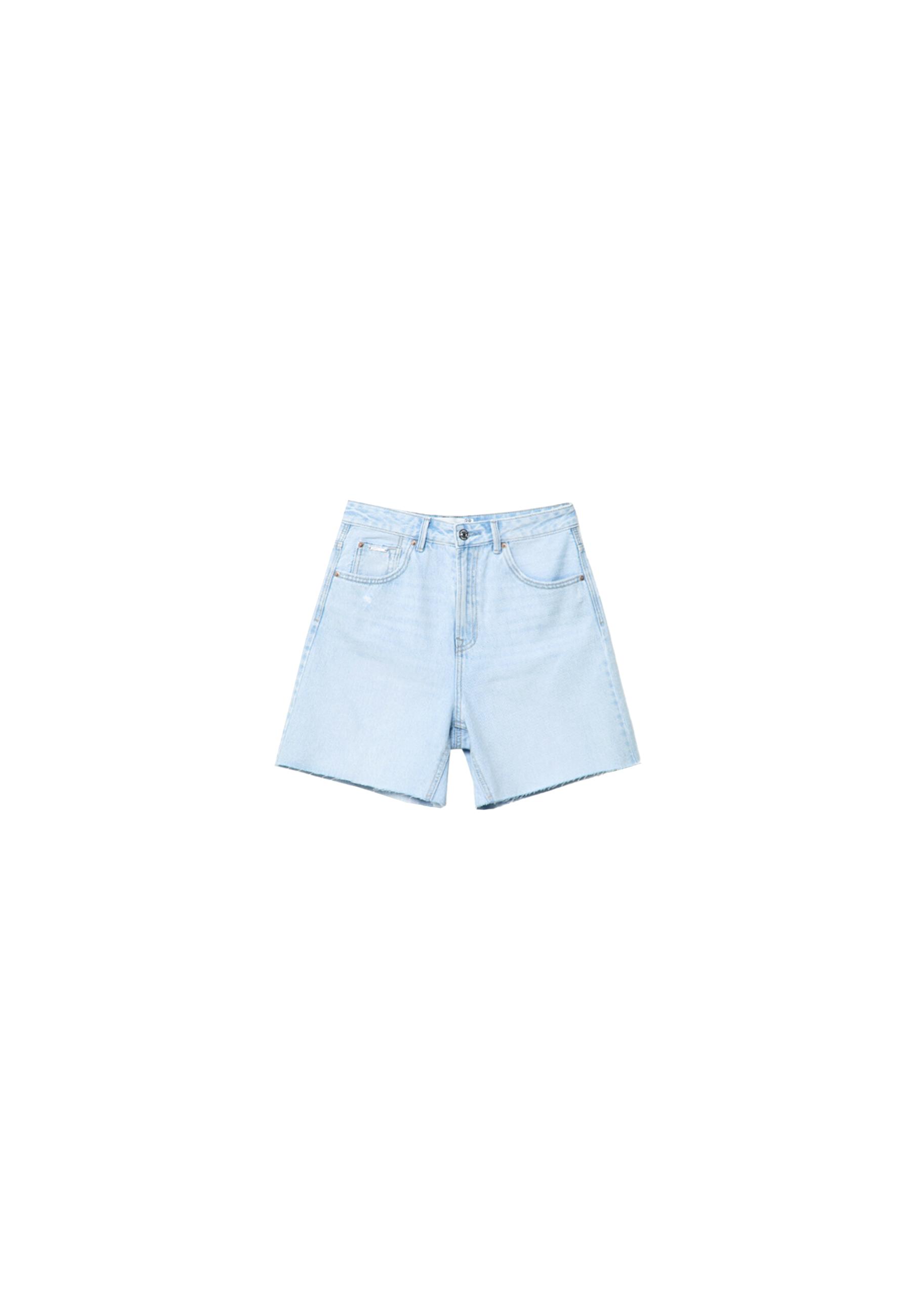 D93 Longline shorts — MEDIUM LIGHT BLUE DENIM