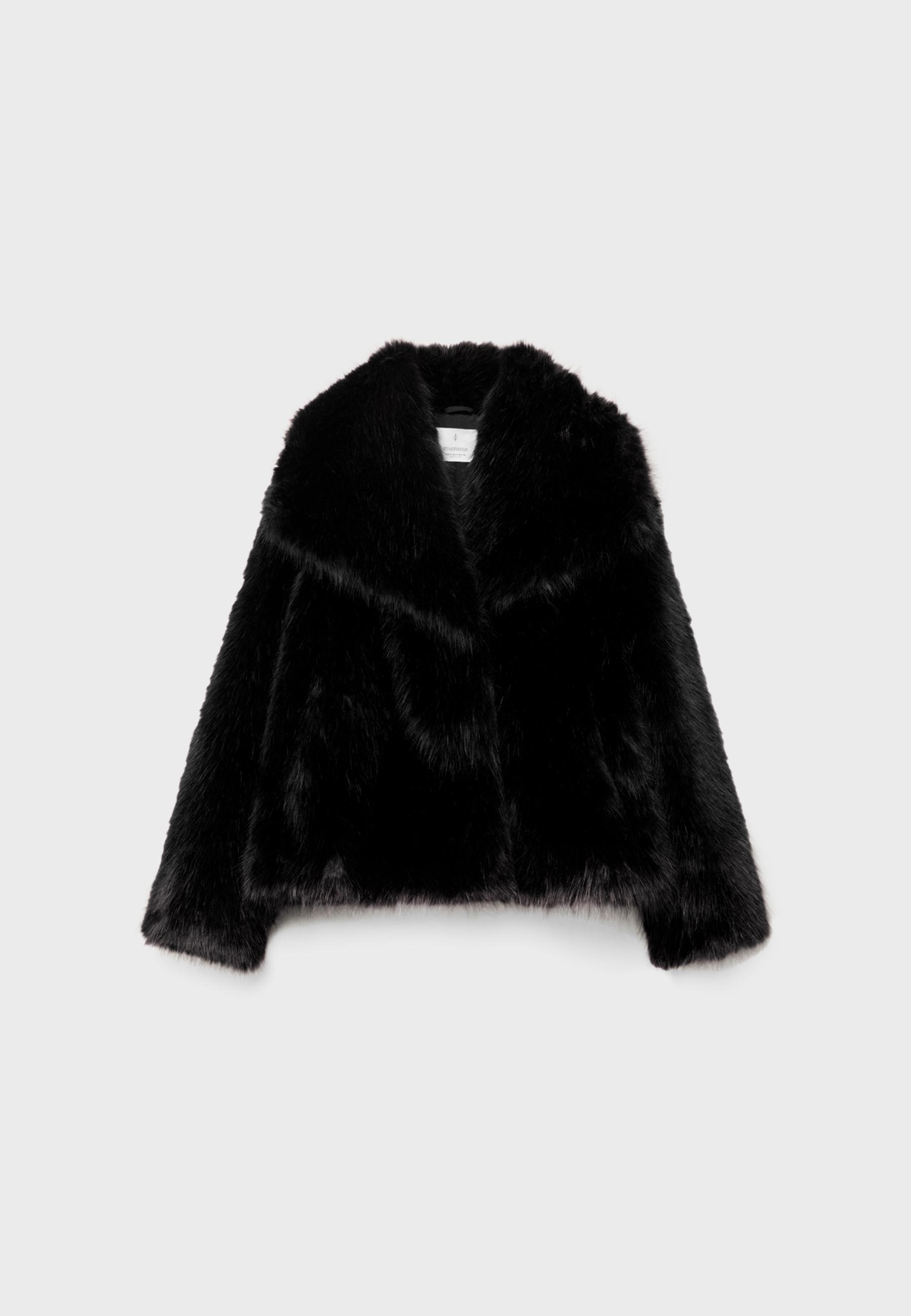 Cropped faux fur jacket - Women's fashion | Stradivarius Jordan
