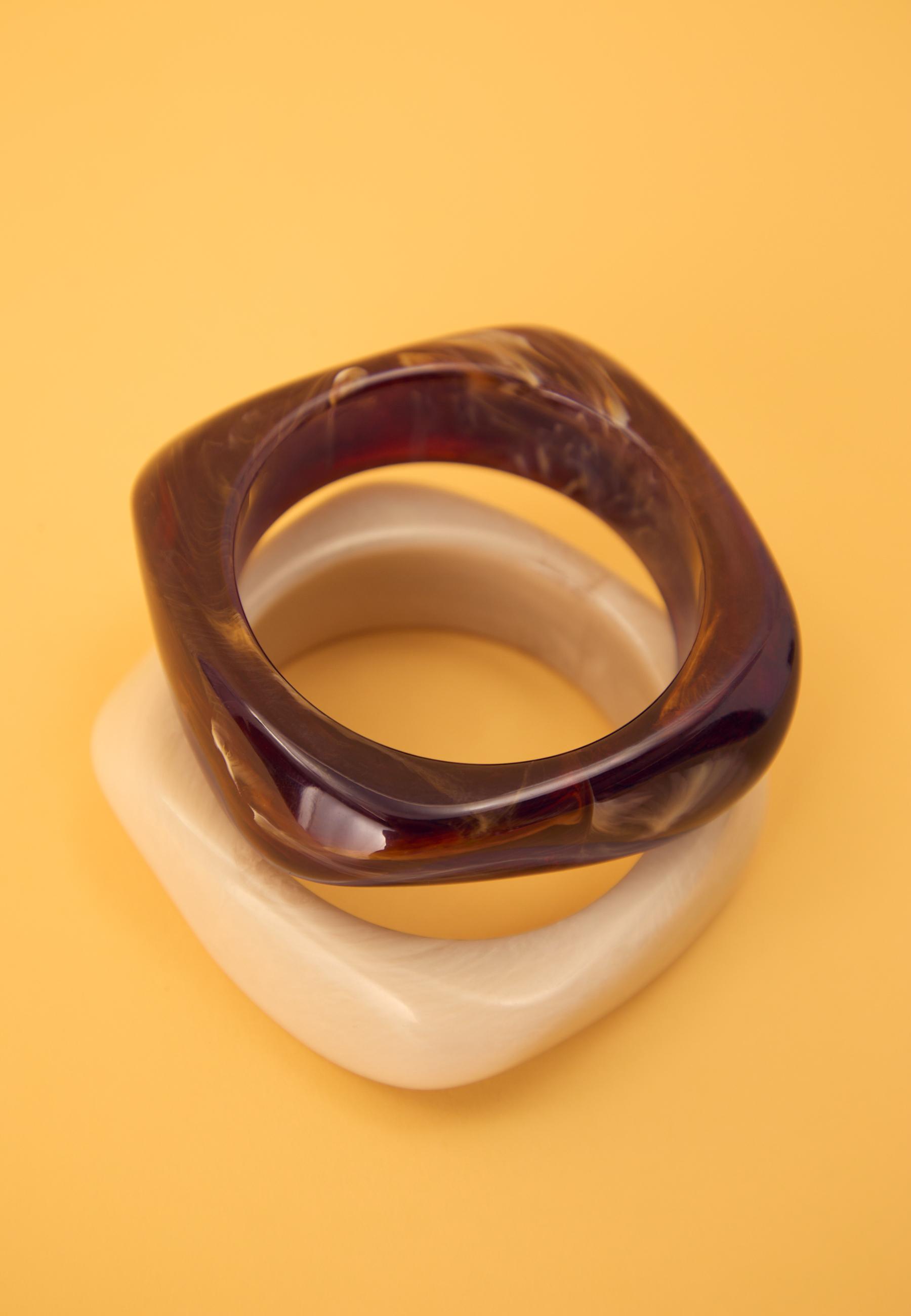 Set of 2 rigid bracelets — Brown