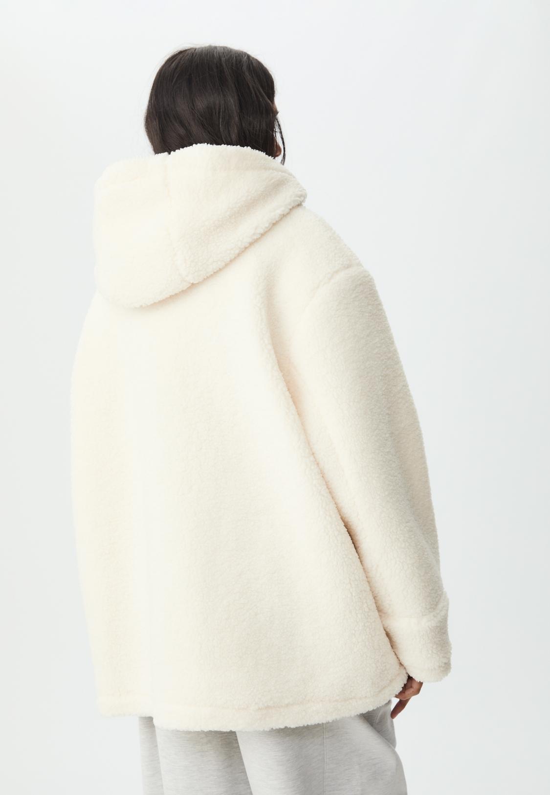 Manteau court effet mouton synthétique Mode femme Stradivarius