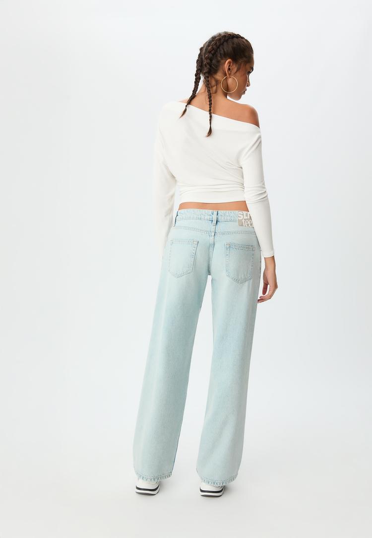 jeans low wide leg
