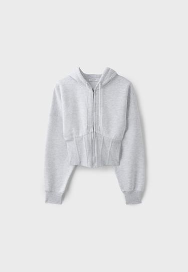 Corset hoodie — Grey melange 7
