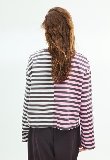 Multi-stripe long sleeve T-shirt — Grey 5