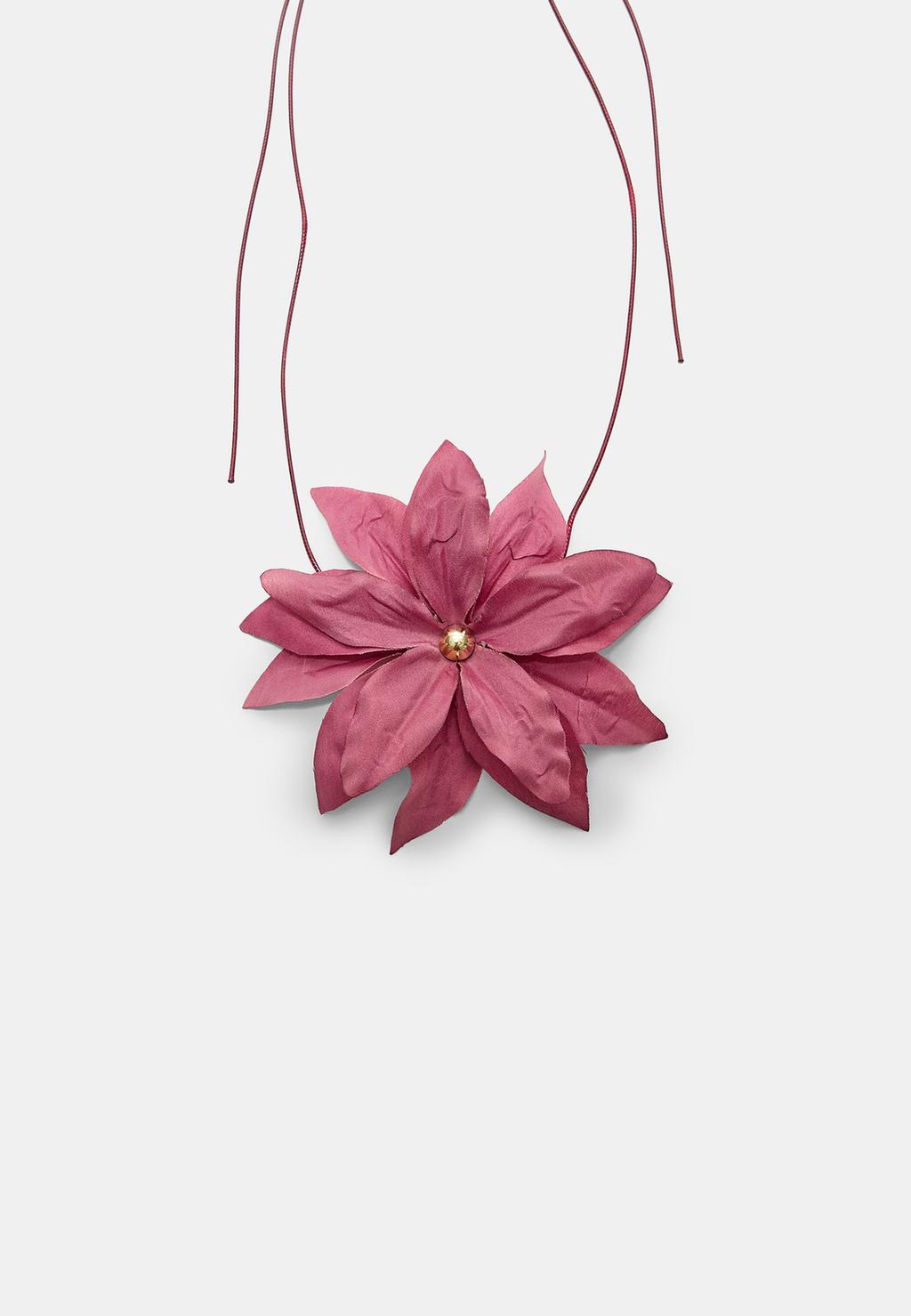 Fabric flower choker
