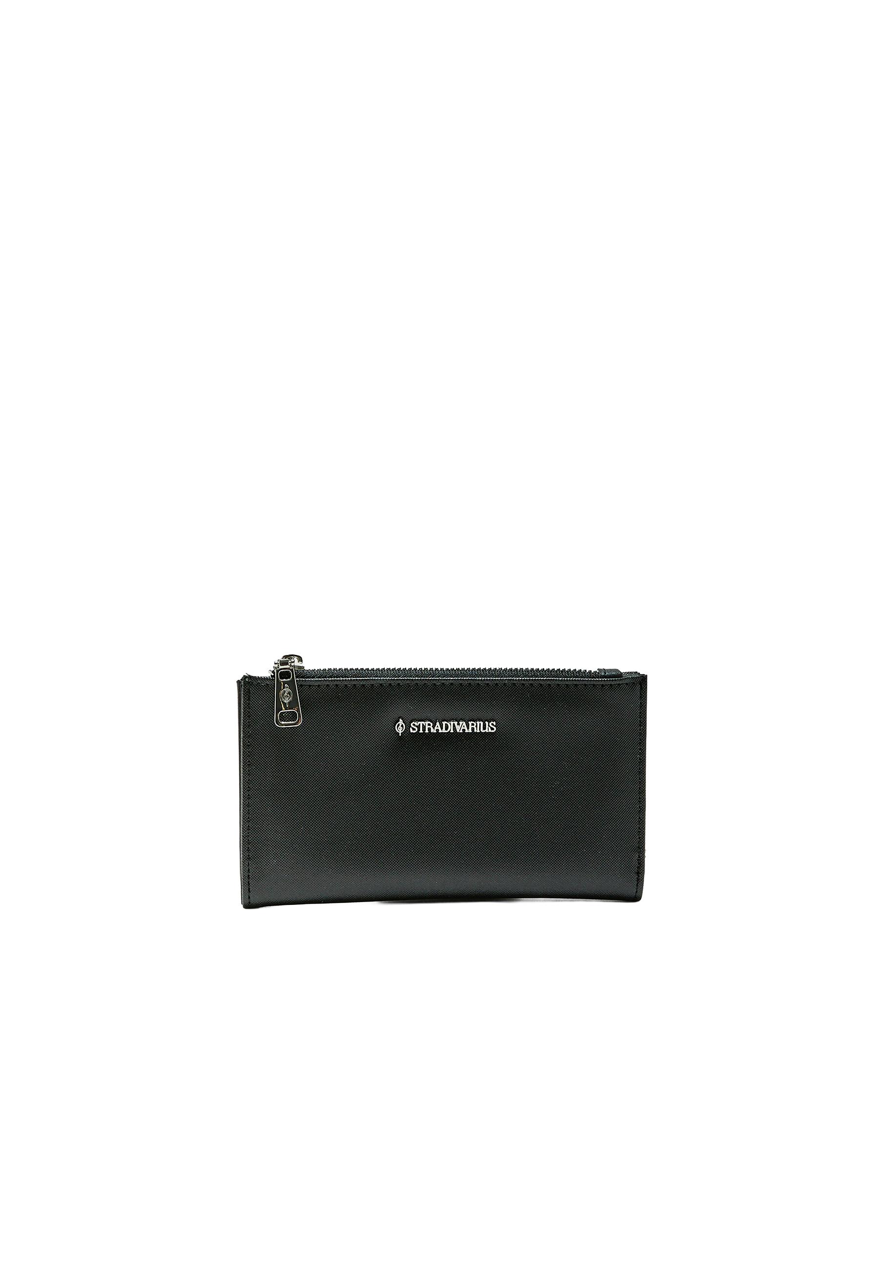 Basic zip-up purse — Black