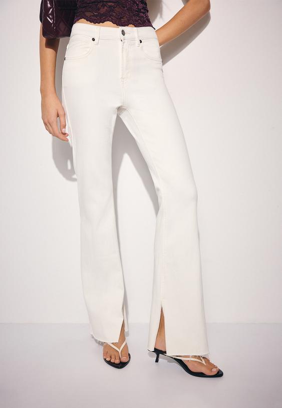 d74 jeans a campana elasticizzati con spacco