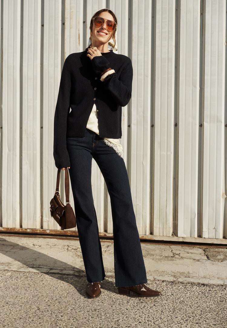 d74 jeans flare slit