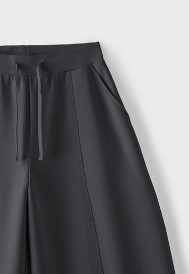 Wide-leg barrel jogger trousers — Dark grey 9