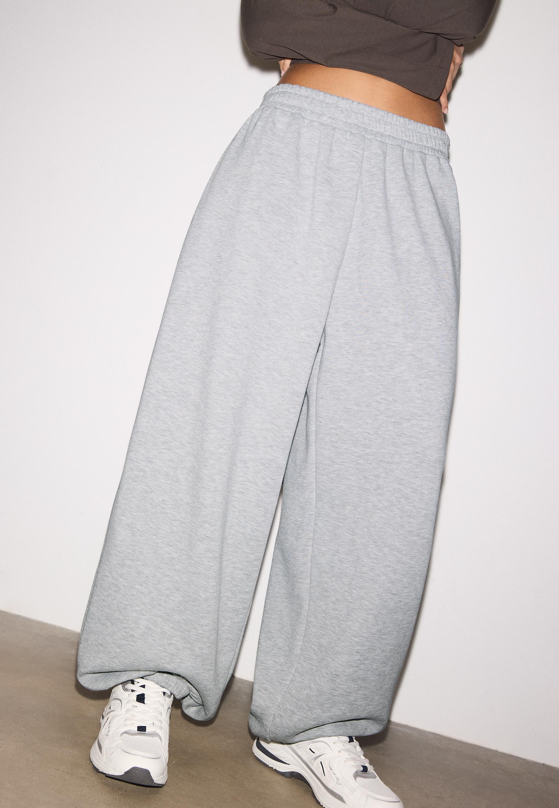 Balloon jogger trousers — Grey melange