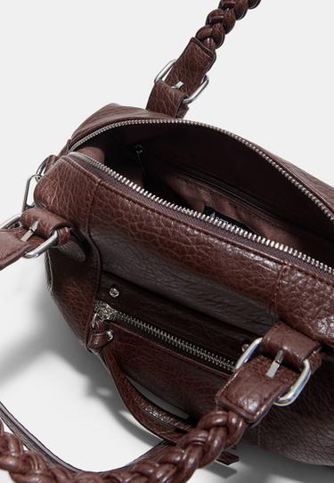 Braided handle bowling bag — Brown 5