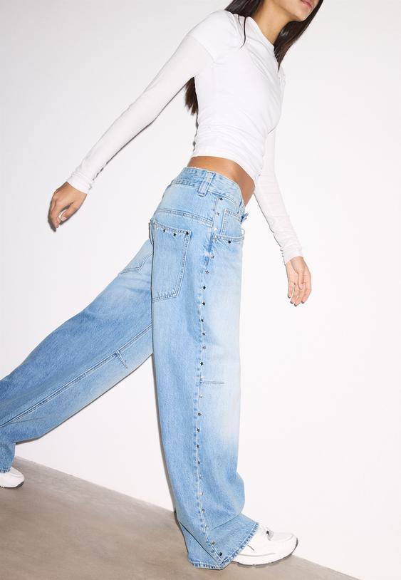 jeans super baggy estrellas laterales
