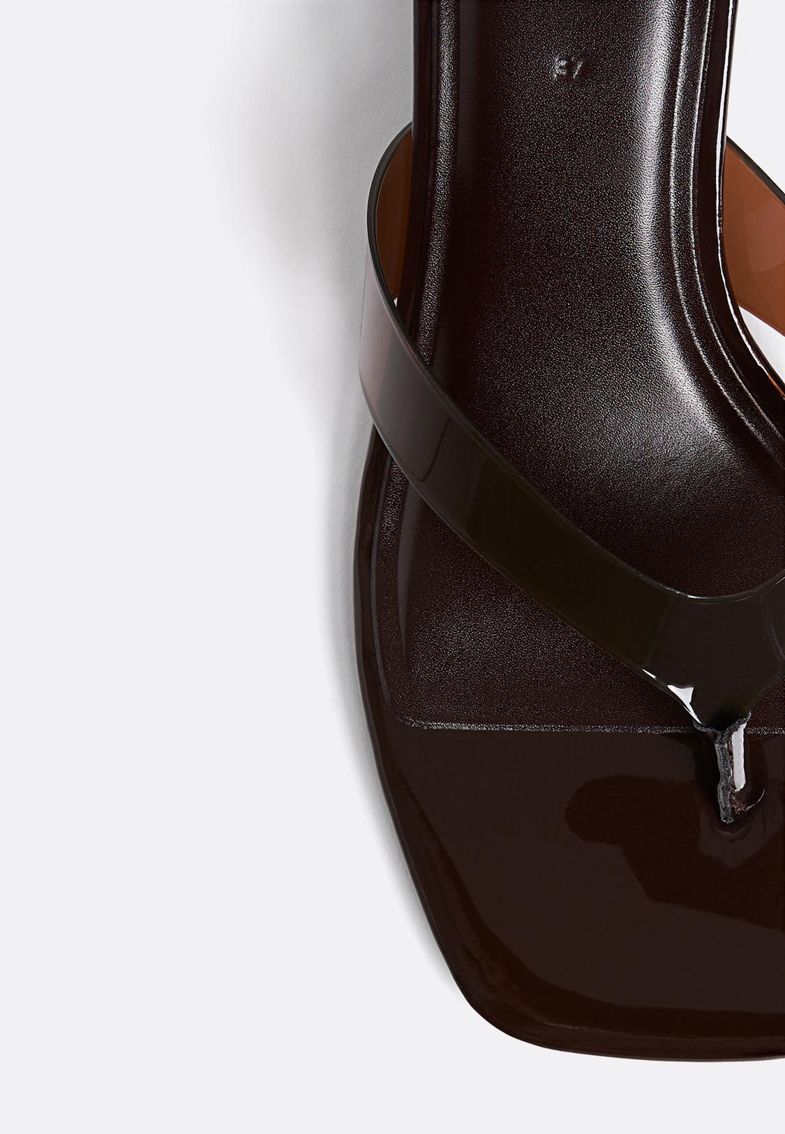 Vinilo Sandalias Tacon Tiras Stradivarius Sandals Stradivarius