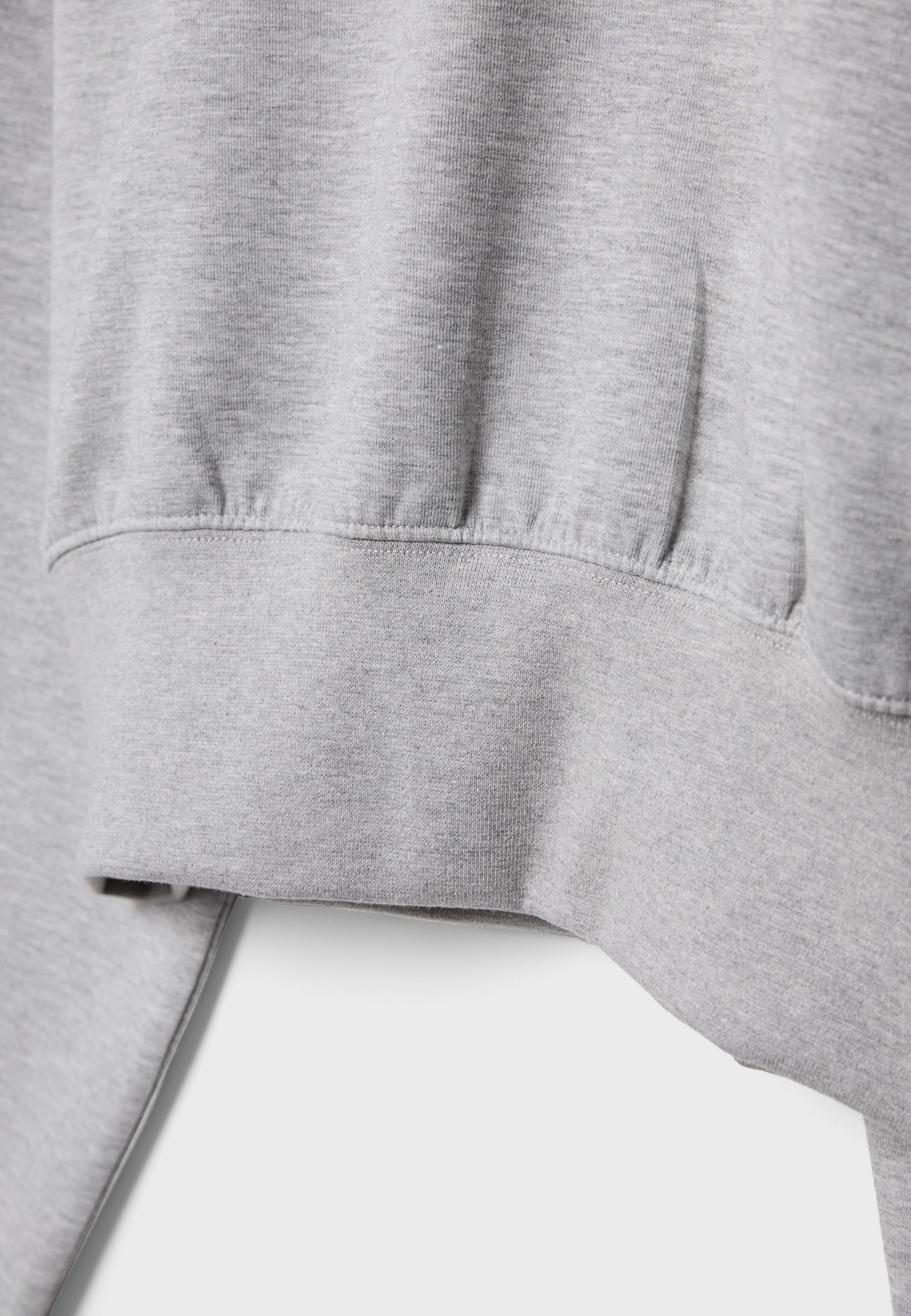 Soft-touch interlock sweatshirt — Grey melange