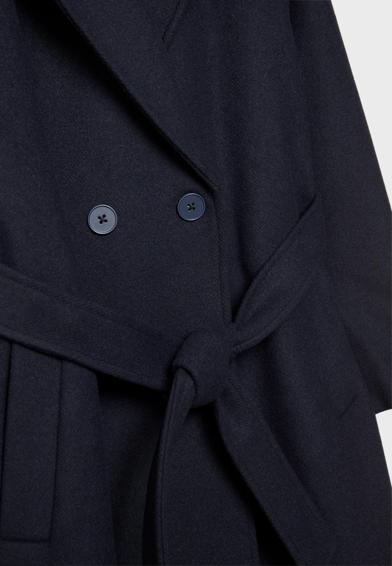 Long belted coat — Dark blue