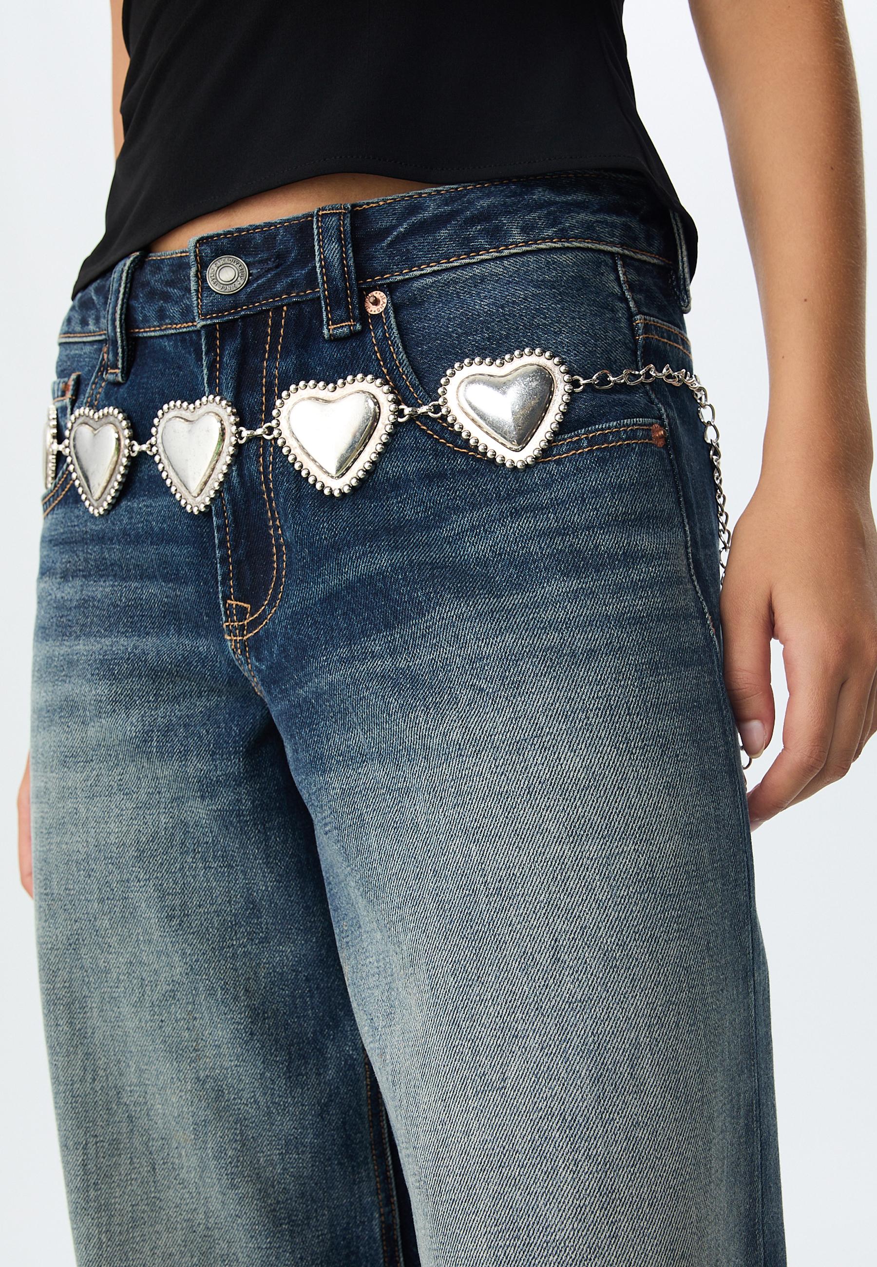 小物 vintage heart denim studs belt 小物 vintage heart denim studs belt XZQTIVE Studded Punk