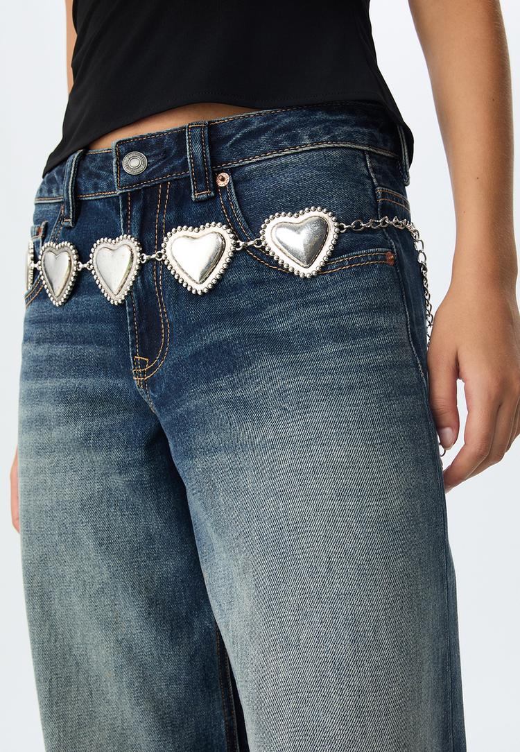 metal heart belt