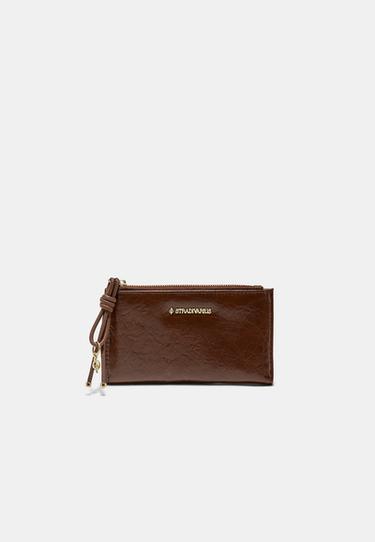 Long wallet with pull detail — Brown 1
