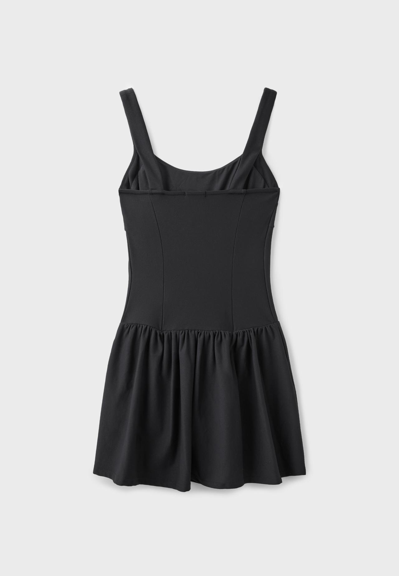 Short jumpsuit dress — Black