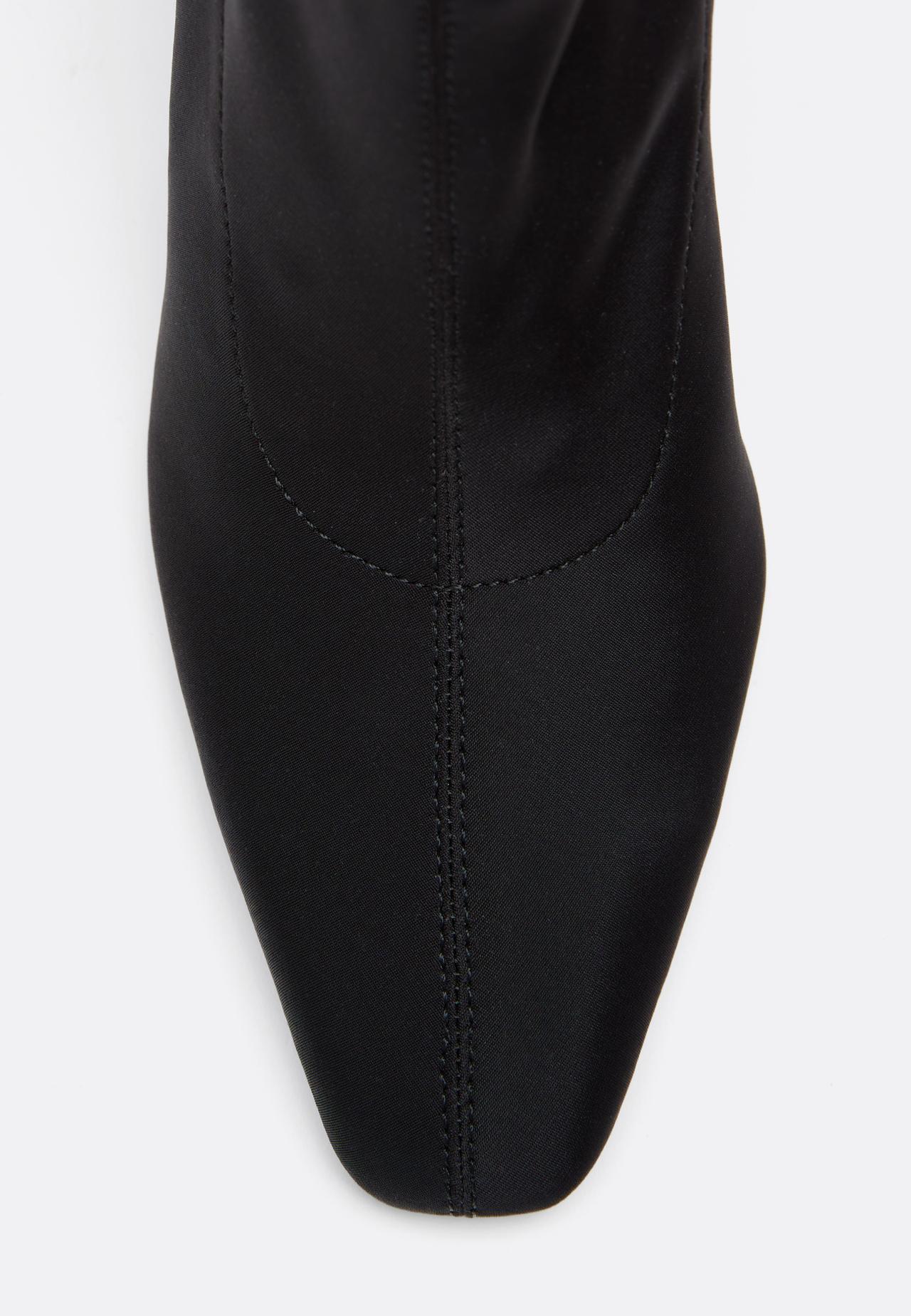 Neoprene heeled ankle boots — BLACK