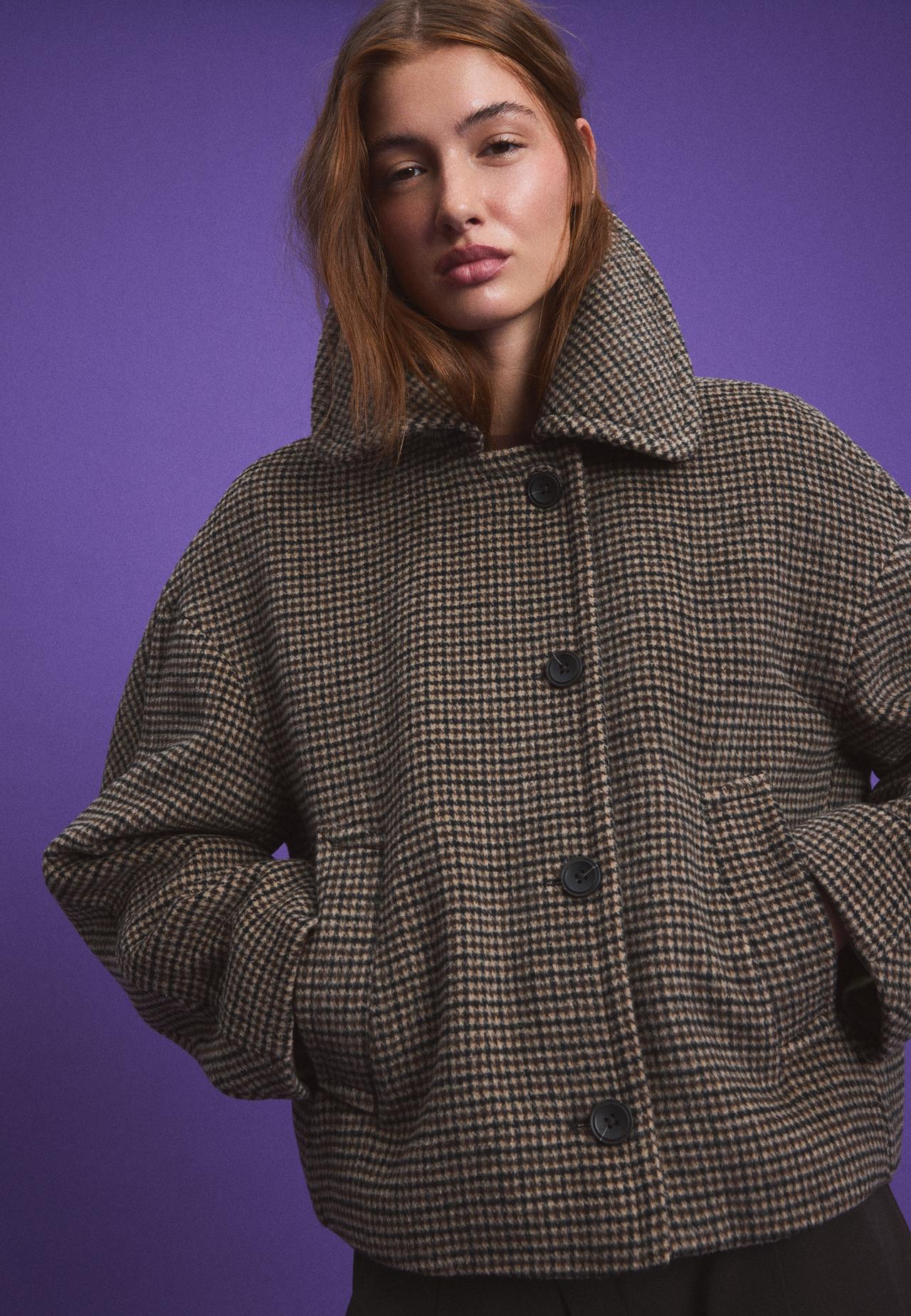 Wool-blend jacket — Beige