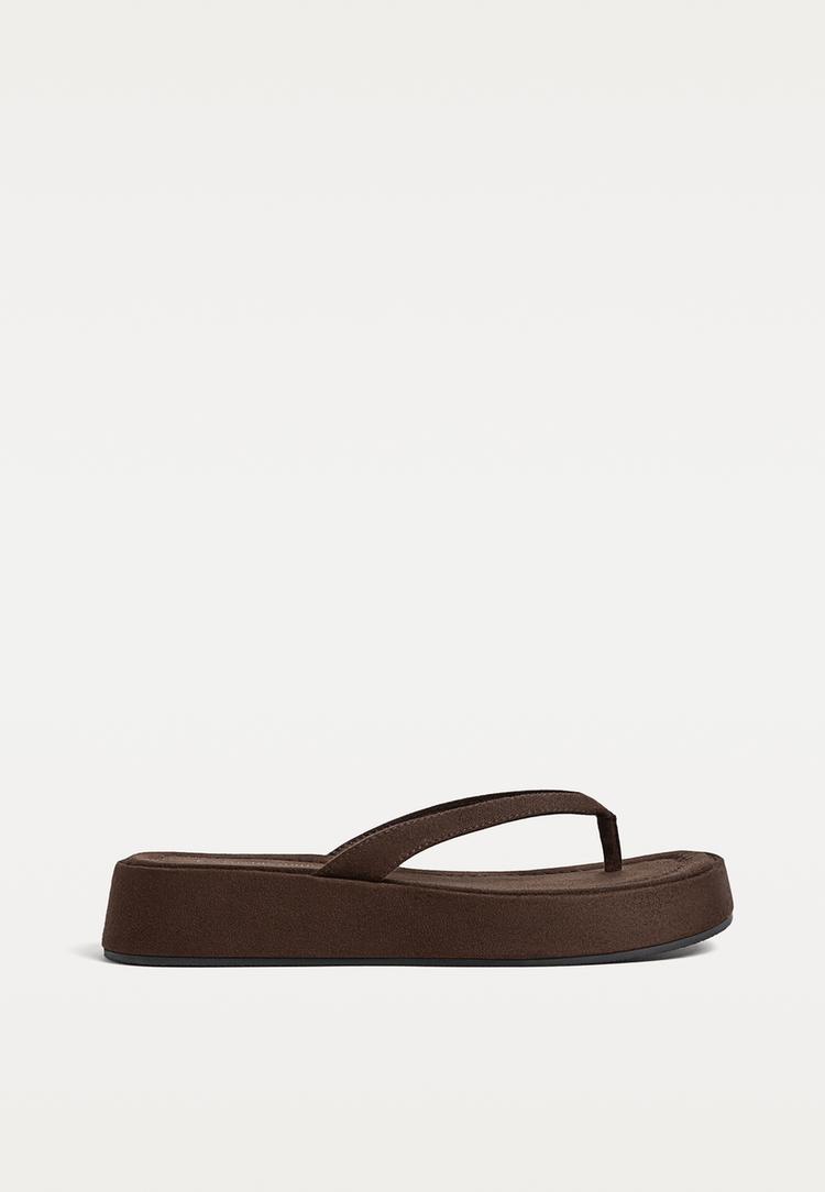 sandalias planas tejido