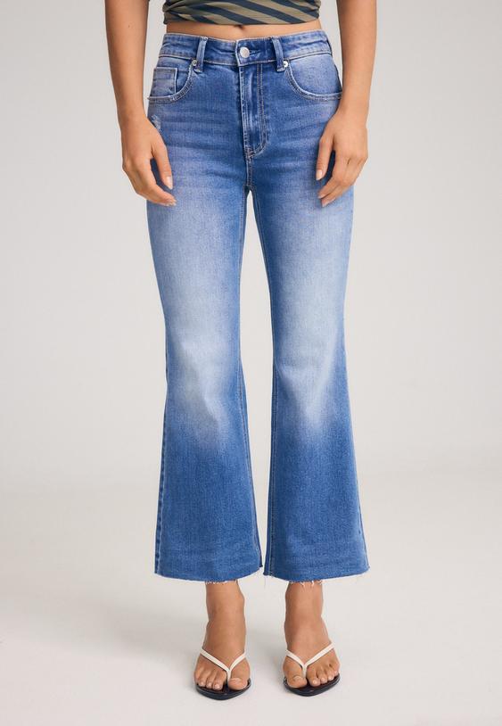 d78 jeans cropped flare