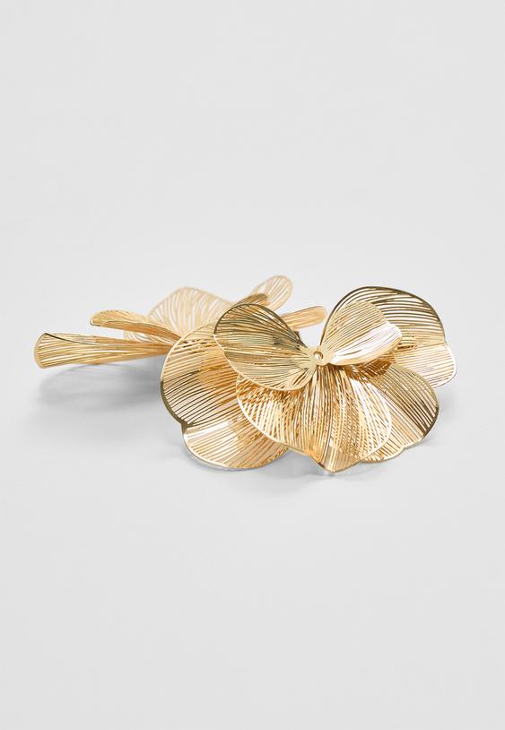 Текстурирани Обеци Ветрило С Цветя