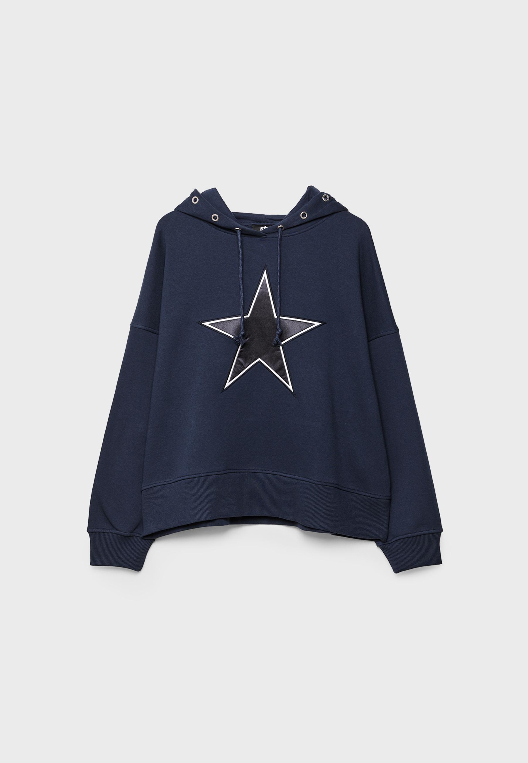 Star hood sweatshirt — Navy blue