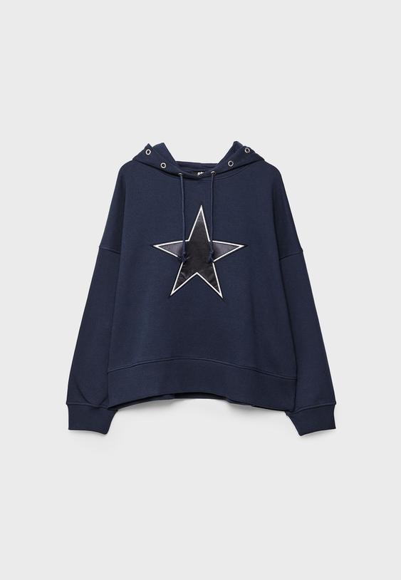 Yıldız kapüşonlu sweatshirt - Görsel 6