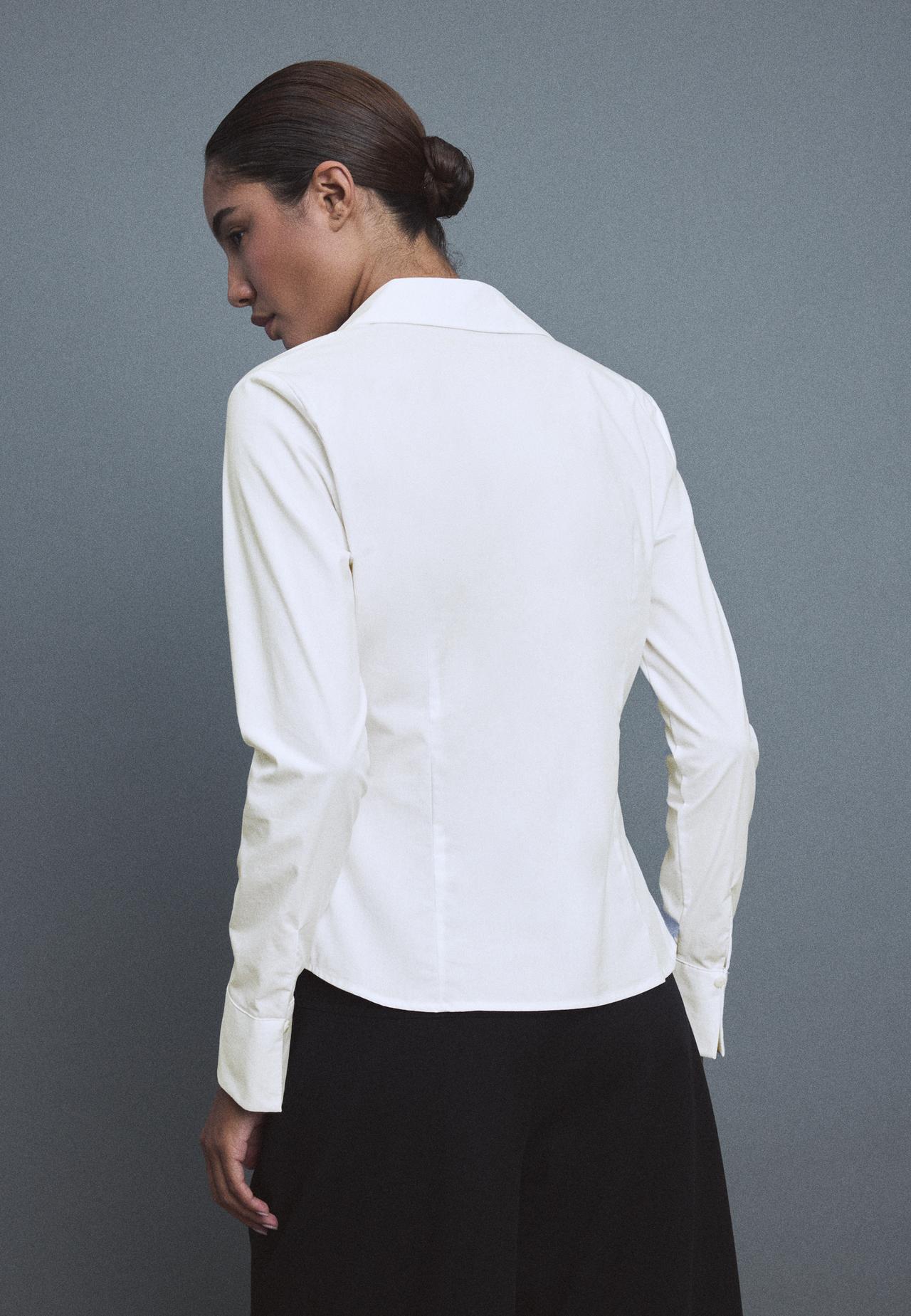 Fitted basic shirt — White