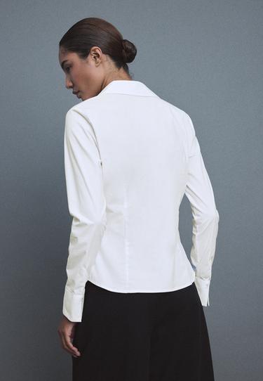 Fitted basic shirt — White 5
