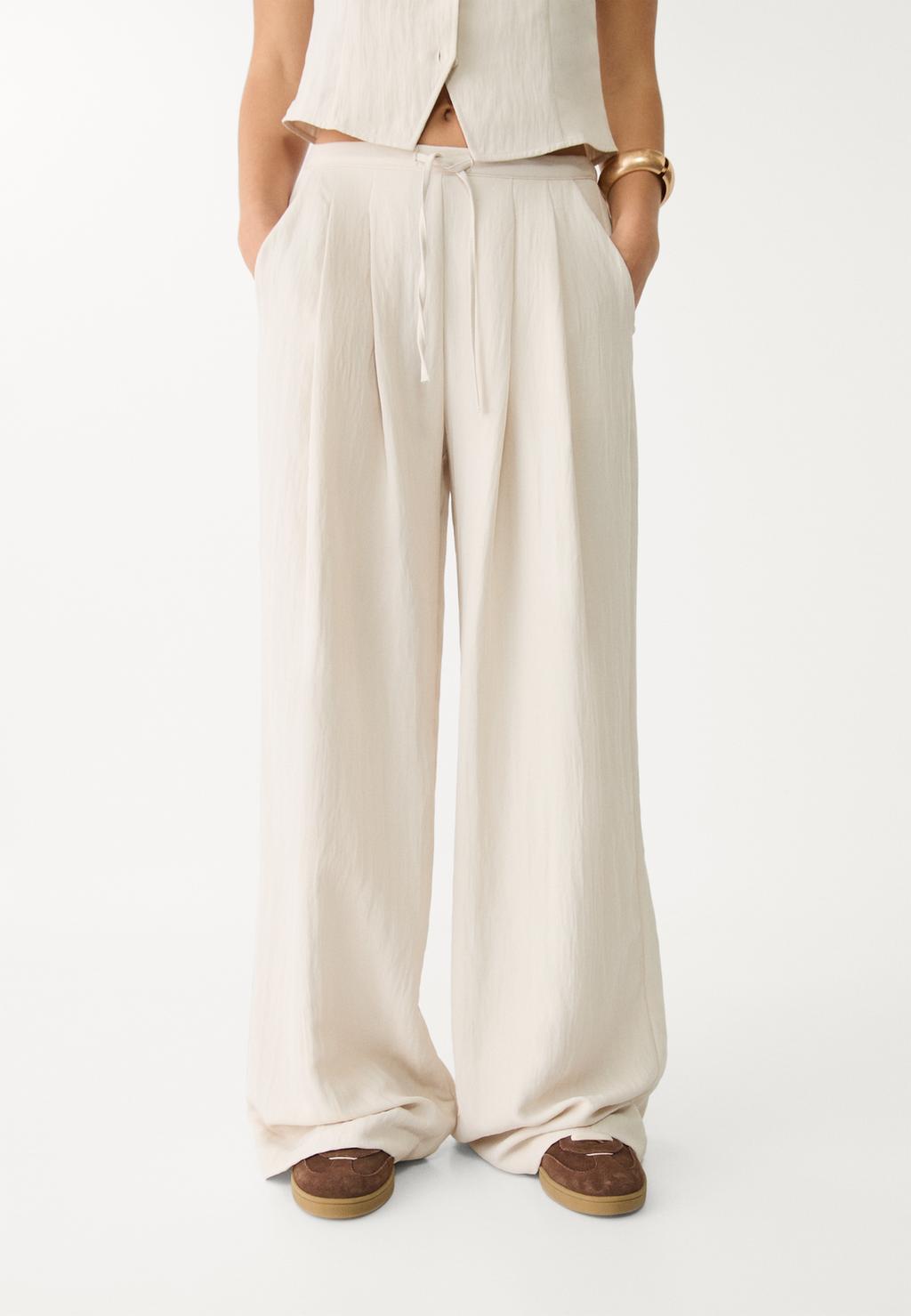 Pantalon cordon texturé