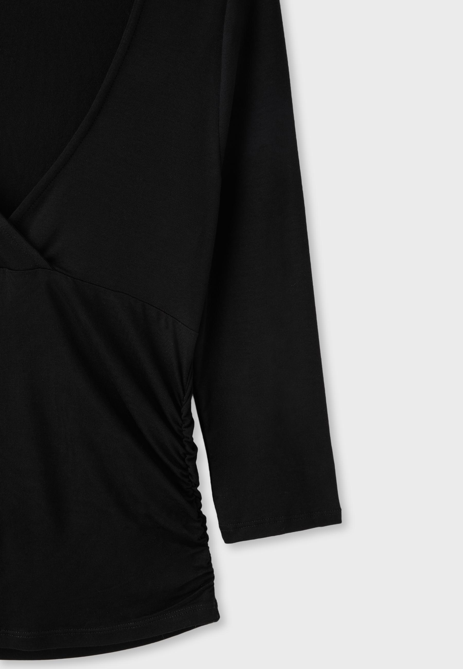 Under-bust seam T-shirt — Black