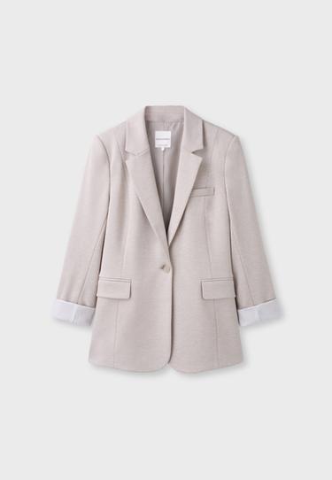 Basic knit blazer — Vanilla 7