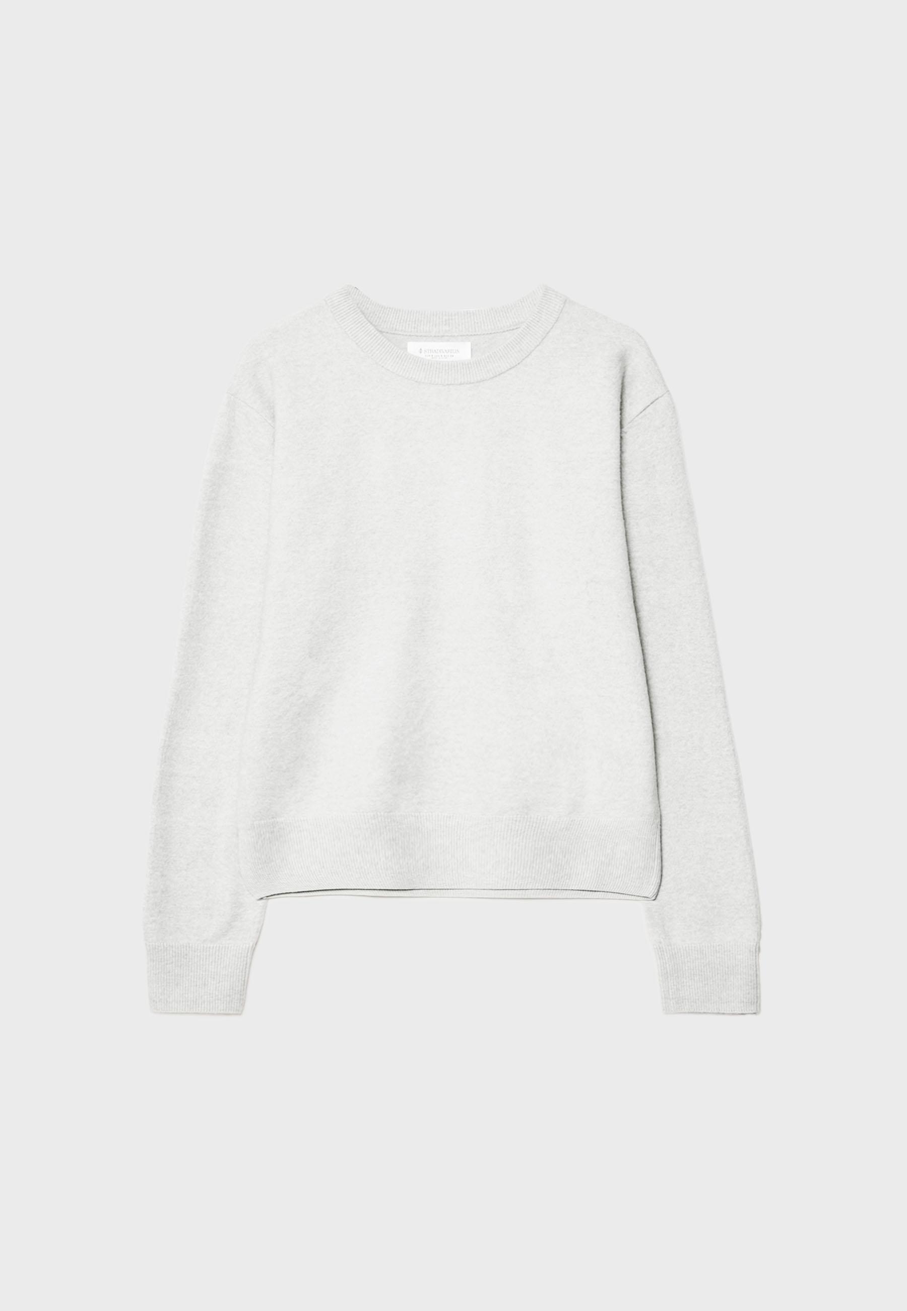 Soft-Touch Basic Knitted Jumper — Pearl grey