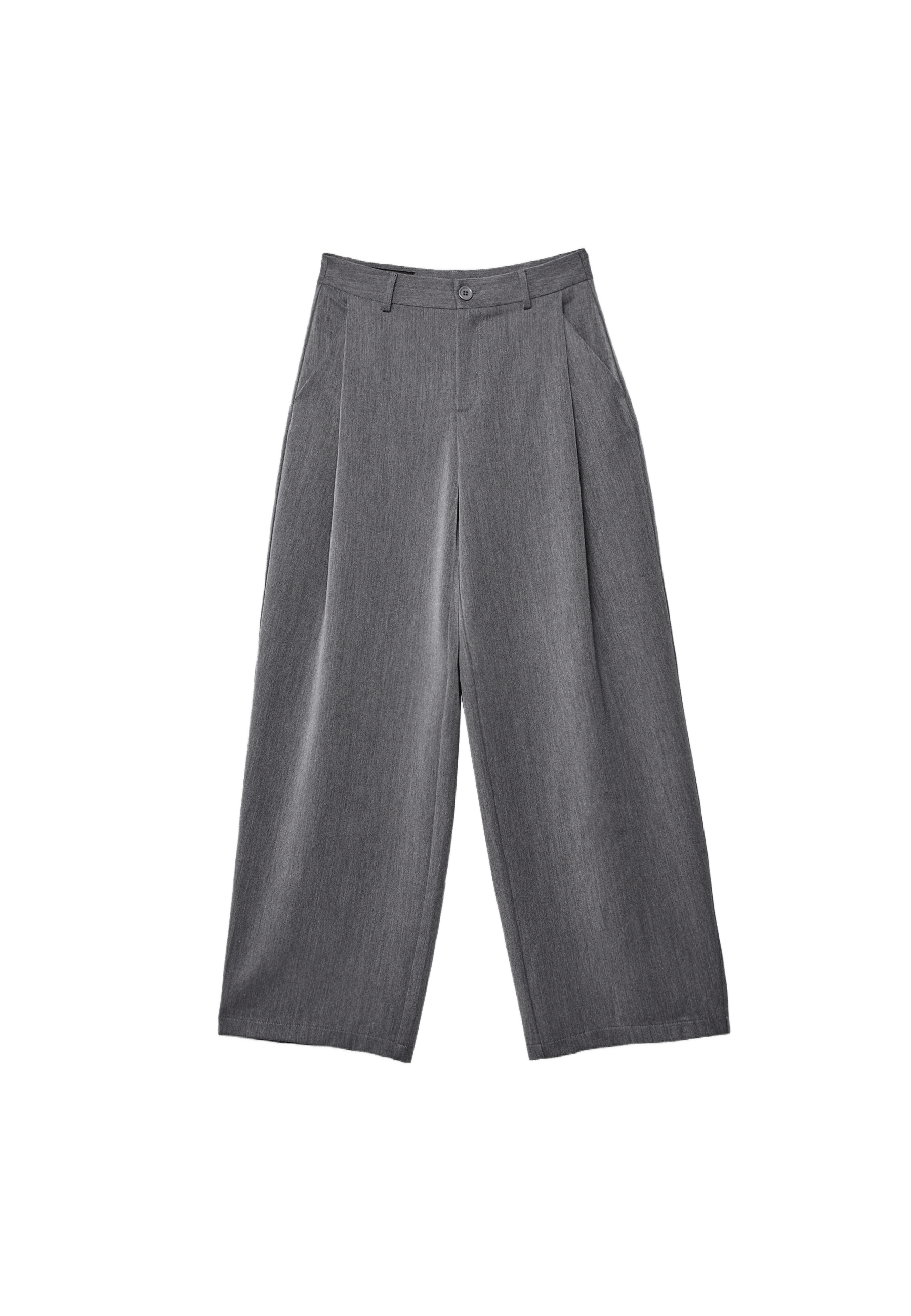 Barrel smart trousers with darts — Dark grey
