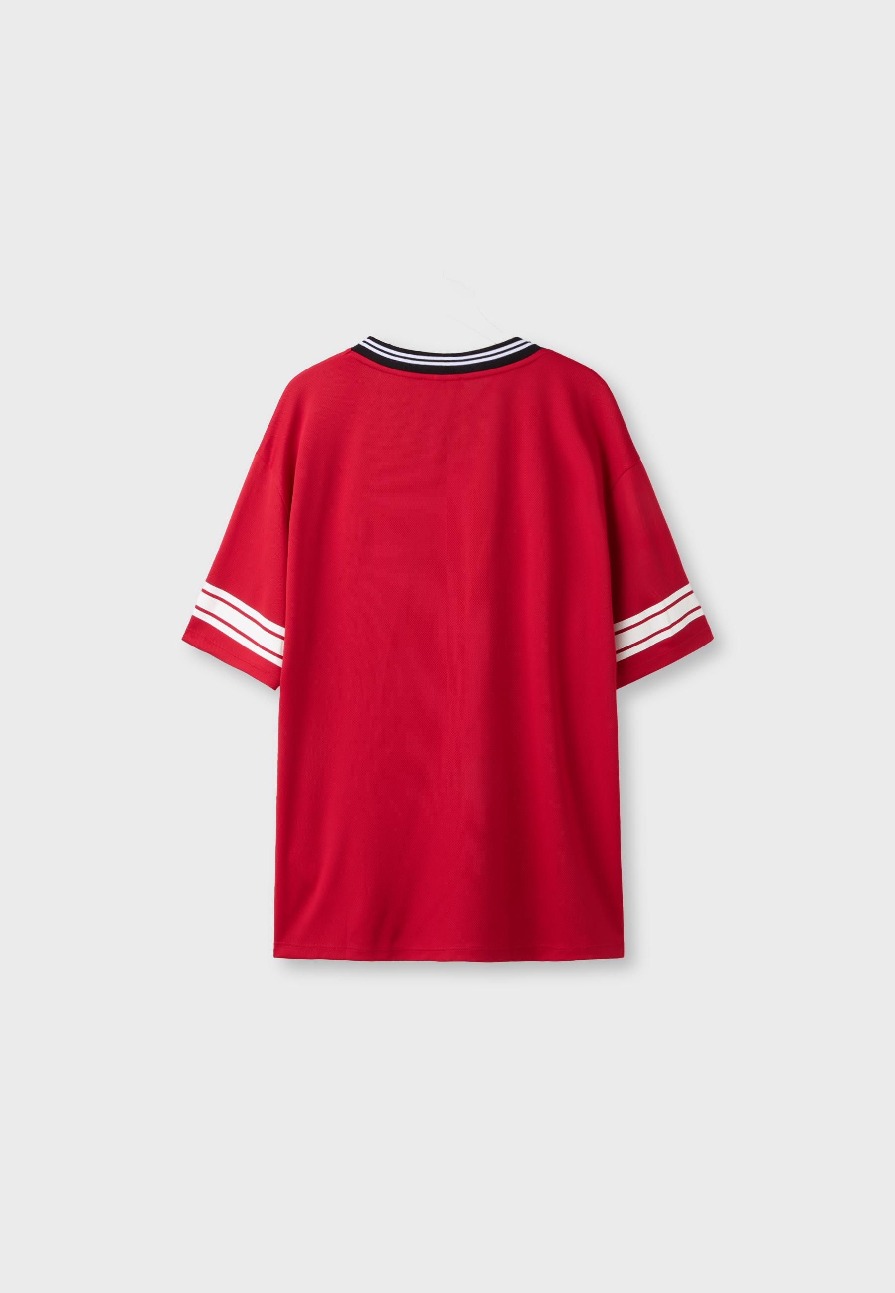 Maxi number T-shirt — Red