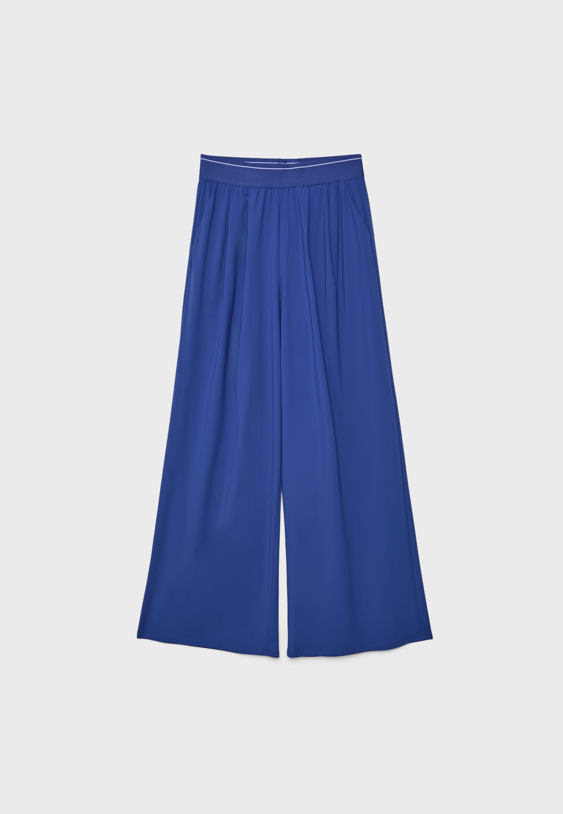 Elasticated waist palazzo joggers — Royal blue