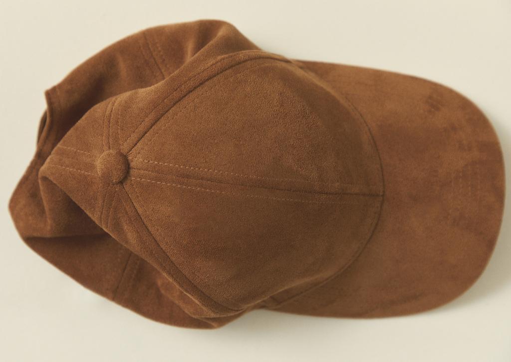 Faux suede cap