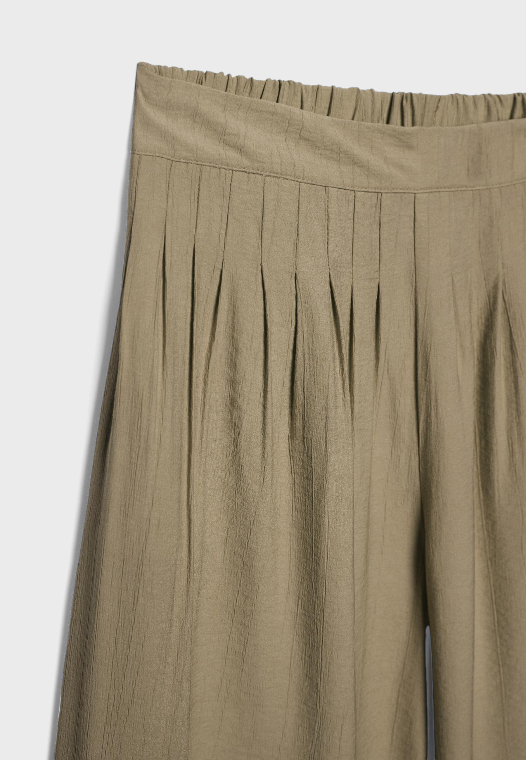 Darted palazzo trousers — Brown
