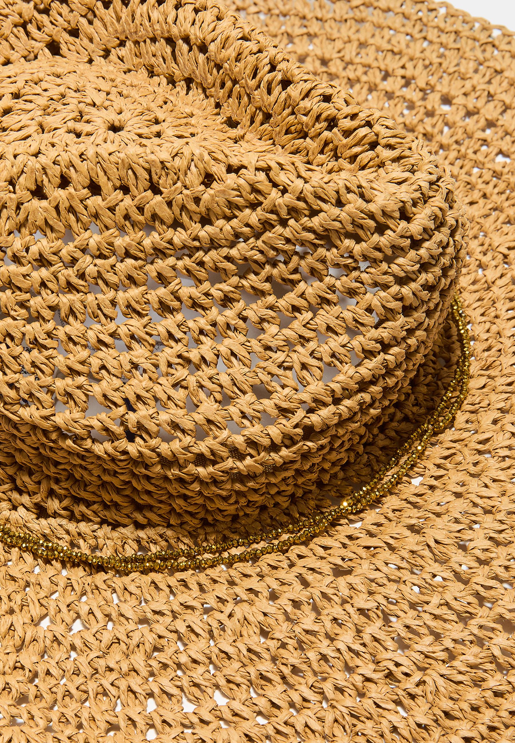 Raffia hat — Beige