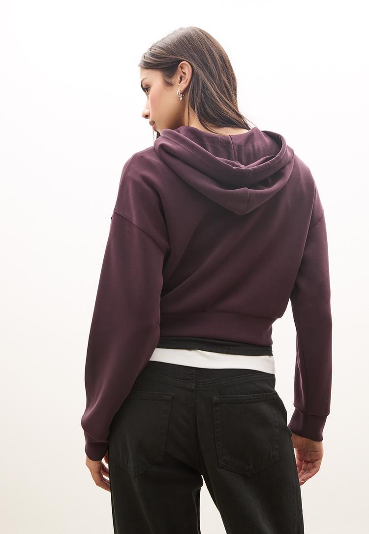soft touch sweater met rits
