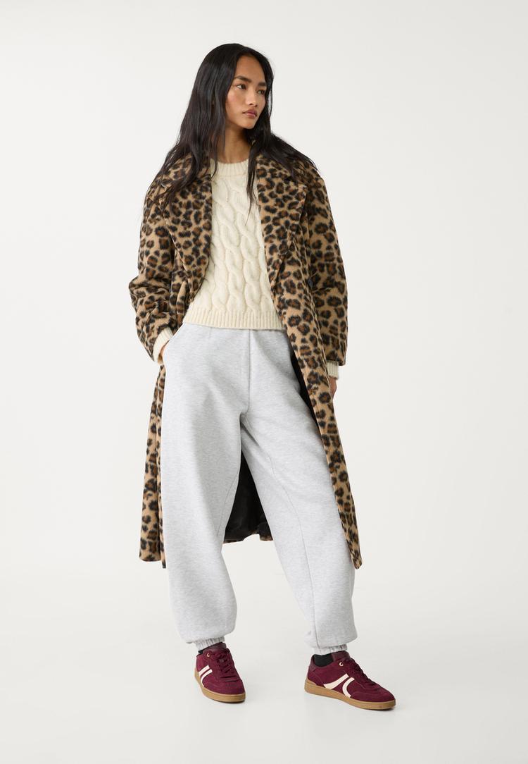 pull cropped en maille tressee