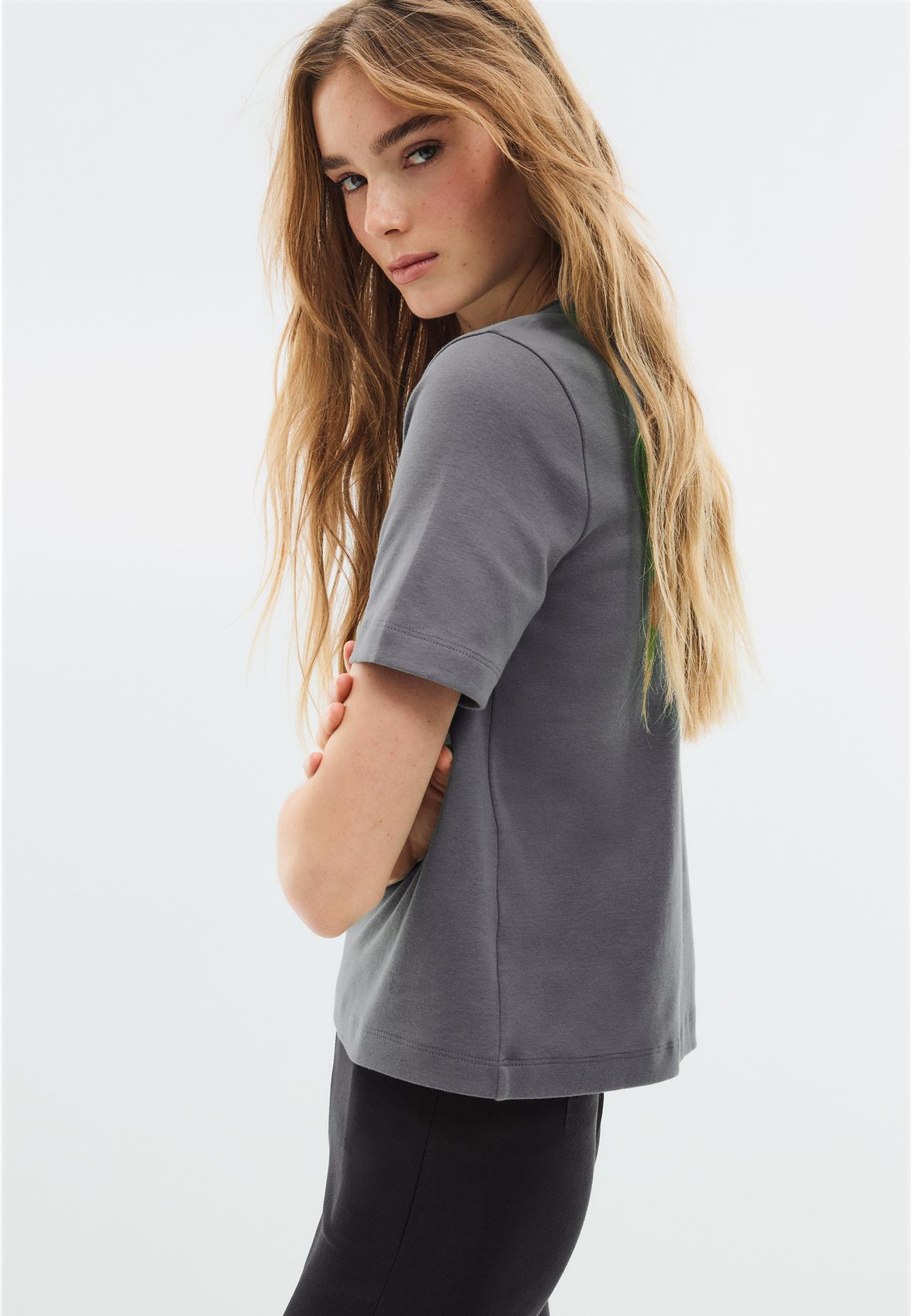 B01 Heavy weight regular fit basic T-shirt — Dark grey