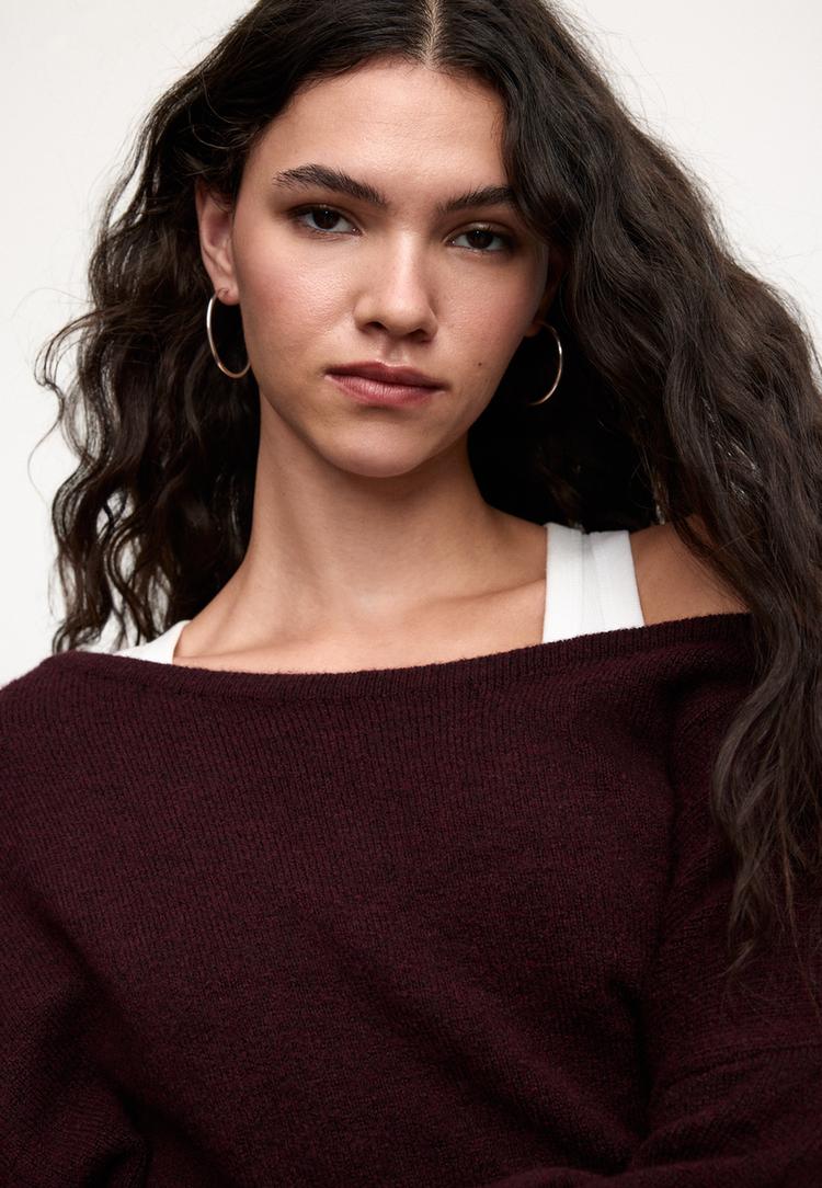 softtouch knit boat neck sweater