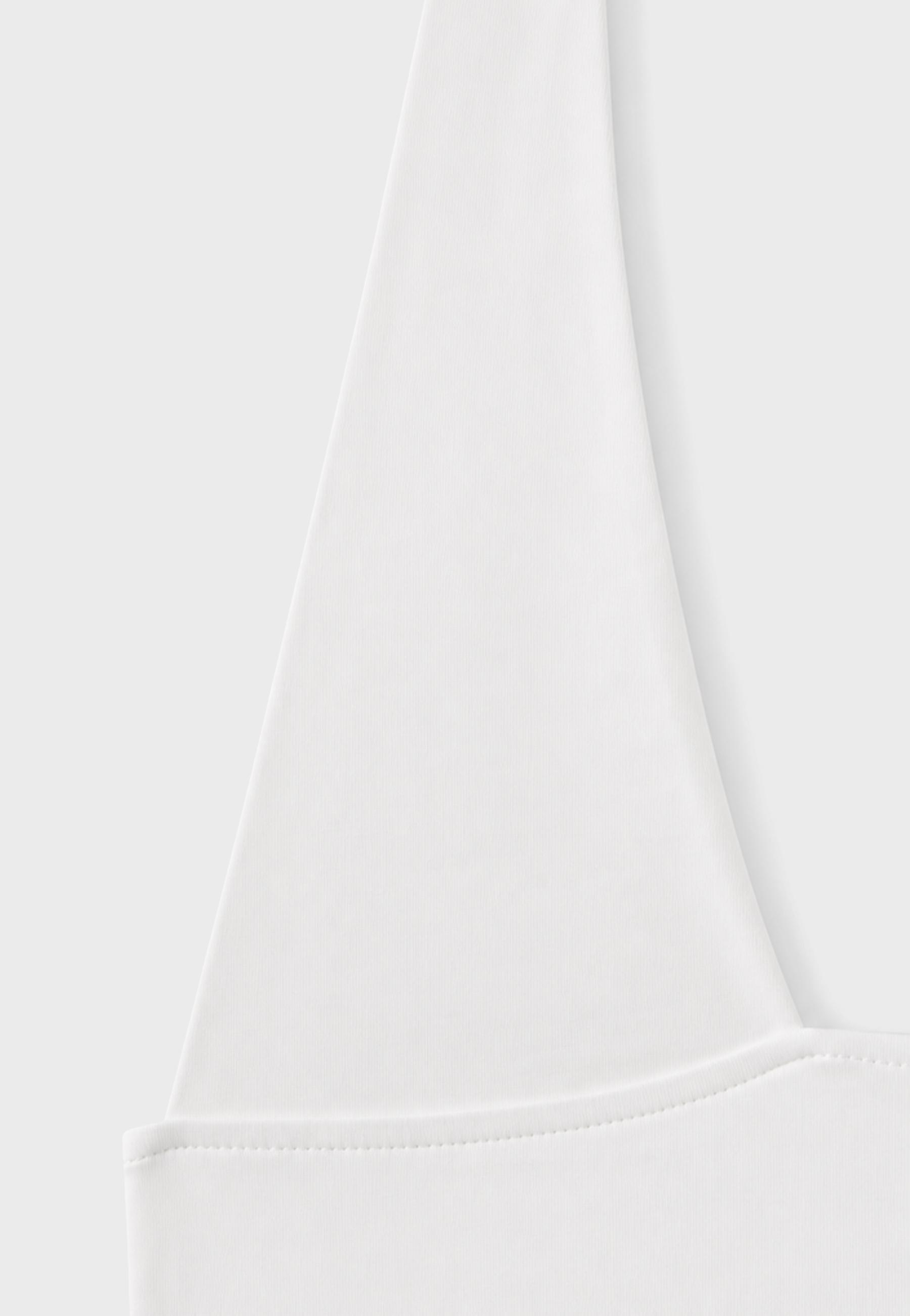 Halter neck tie top — White