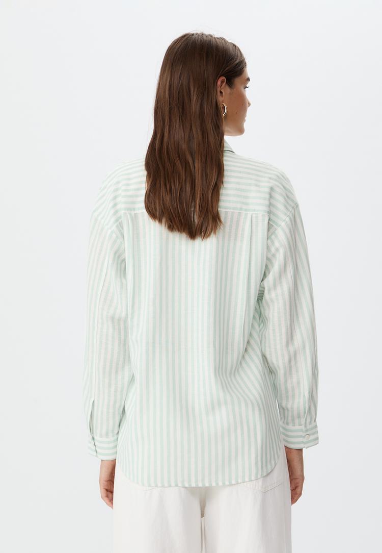 camisa fluida con lino